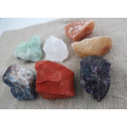 Chakra - Set med 7 råa kristaller